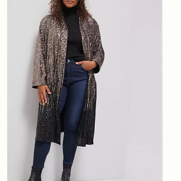 ANTHROPOLOGIE Dulcinea Sequined Duster Jacket - Picture 3 of 10